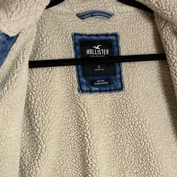 Men’s Hollister Sherpa lined Jean chore jacket like new size small - Picture 5 of 9